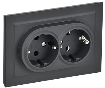 BRITE Роз. 2-я с з/к без з/ш 16А в сб. РС12-3-БрГ граф. IEK