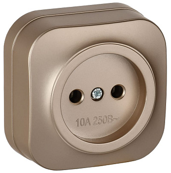 GLORY Роз. без з/к/ш о/у 10А РС20-2-ХШм шамп. м. IEK