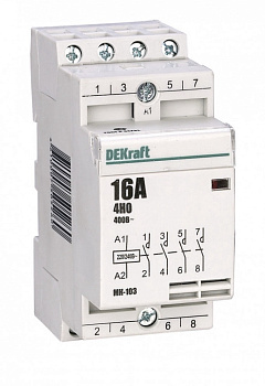 Модульный контактор 4НО 16А 230В МК-103 Модульный контактор 4НО 16А 230В МК-103