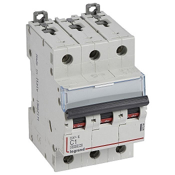 Автоматический выключатель DX3-E C1 3П 6000/6kA