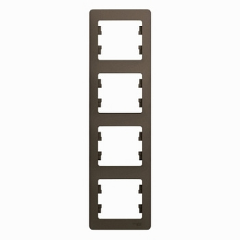 GLOSSA 4-постовая РАМКА, вертикальная, ШОКОЛАД