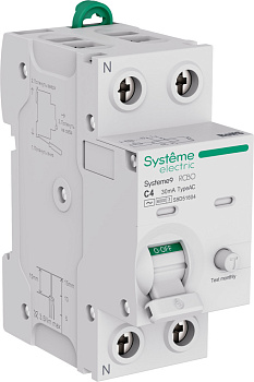 Systeme9 Авт. выкл. диф. тока (АВДТ) 1P+N C 4A 6kA 30мА Тип-AC 230В