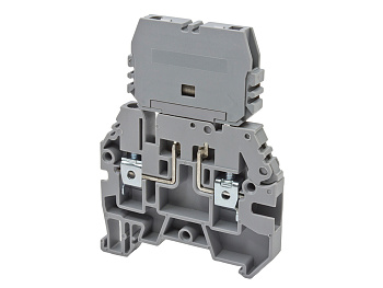 Клеммник с размыкателем (съём.картридж), на DIN-рейку, 4 мм.кв., (серый); ASK 3FB