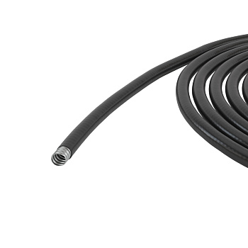 Металлорукав DN 20мм в гладкой ПВХ изоляции, Dвн 20,5 мм, Dнар 27,0, 50 м, цвет чёрный