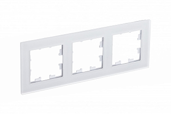 ATLASDESIGN NATURE 3-постовая РАМКА, МАТОВОЕ ОРГАНИЧЕСКОЕ СТЕКЛО БЕЛЫЙ
