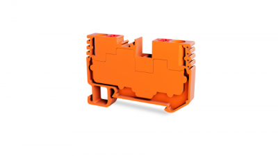 Клеммник на DIN-рейку (Push-in) 10 мм.кв. (оранжевый); PFT 10