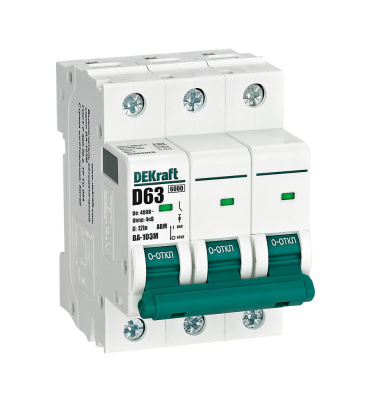 Авт. выкл. без теплозащиты 3P 63А х-ка D 6кА ВА-103M