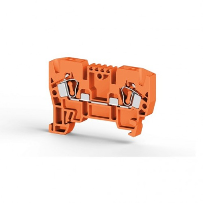 Клеммник пружинный 4мм.кв. (оранжевый); YBK4