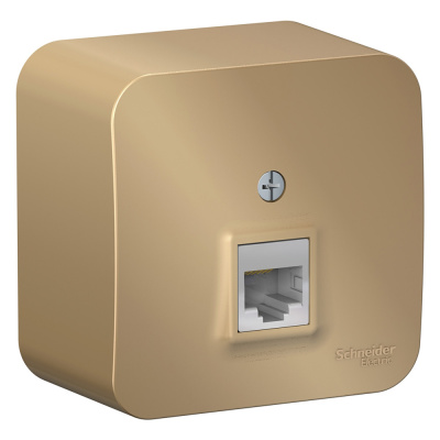 BLANCA О/У РОЗЕТКА компьютерная RJ45, кат.5E, ИЗОЛ.ПЛ., ТИТАН