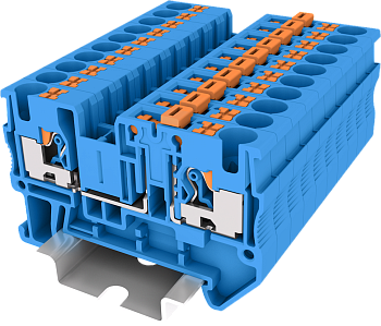 TP4-MT-BU Клемма TP с ножевым размыкателем, Push-in, сеч.4мм2, син.