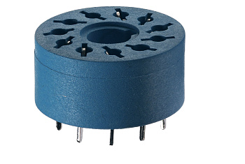 Розетка для монтажа на плате для реле 60.12, таймера 88.12; диаметр 17.5мм