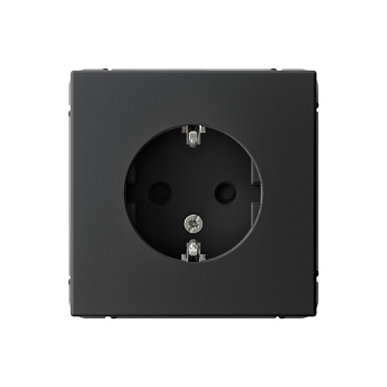 ARTGALLERY РОЗЕТКА с заземлением со шторками, 16А, механизм, КАРБОН
