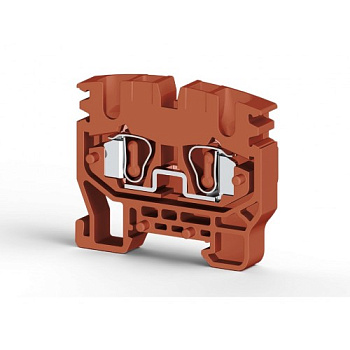 Миниклеммник пружинный на DIN-рейку (MR15), 2,5 мм.кв. (красный); MYK2,5