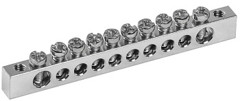 Шина PEN "земля-ноль" 6х9мм 10/2 Ni (10групп/креп. кр.) IEK