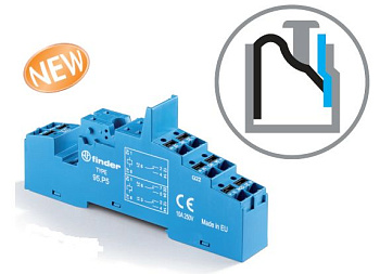 Розетка с безвинтовыми клеммами Push-in для реле 40.31; применяются модули 99.02, 86.30; в комплекте металлическая клипса 095.71; версия: синий цвет