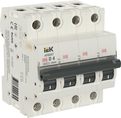 ARMAT Авт. выкл. M06N 4P D 4А IEK
