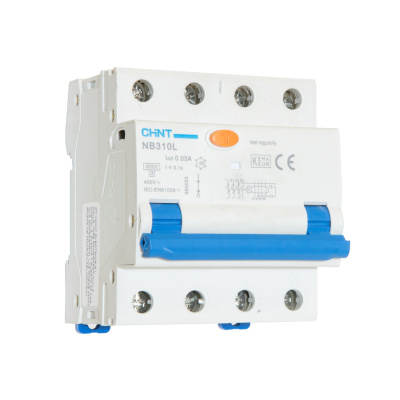 Диф. авт. выкл. NB310L 3P+N 20A 30mA, тип AС, х-ка B, 6kA (R)(CHINT)