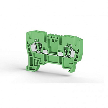 Клеммник пружинный 4мм.кв. (зеленый); YBK4