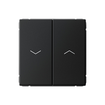 ARTGALLERY 2-клавишный ВЫКЛЮЧАТЕЛЬ ДЛЯ ЖАЛЮЗИ, 2х сх.4, 10А, механизм, КАРБОН