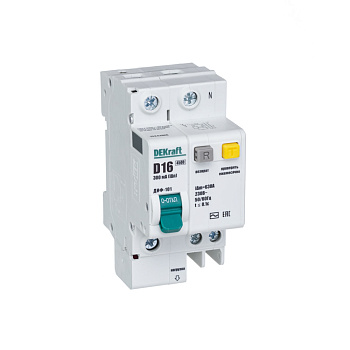 АВДТ 1P+N 16А 300мА AC х-ка D ДИФ-101 4,5кА