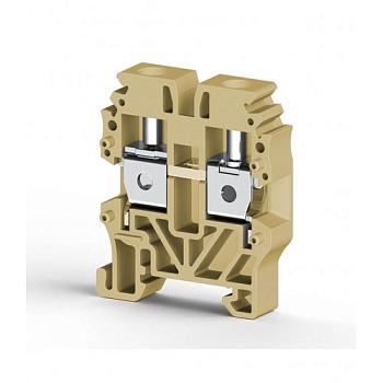 Миниклеммник винтовой 4 мм.кв. (бежевый); MVK4