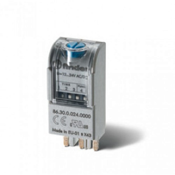 Таймерный модуль 2-функциональный (AI,DI); для применения с реле, монтаж в розетку; питание 12...24В AC/DC; регулировка времени 0.05с...100ч; степень защиты IP20; упаковка 1шт.