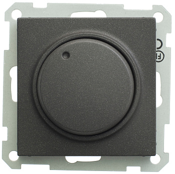 W59 СВЕТОРЕГУЛЯТОР (диммер) поворотный 400Вт 230В механизм ЧЕРНЫЙ БАРХАТ