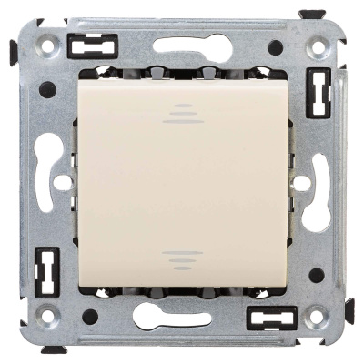 Выключатель одноклавишный в стену, "Avanti", "Ванильная дымка"