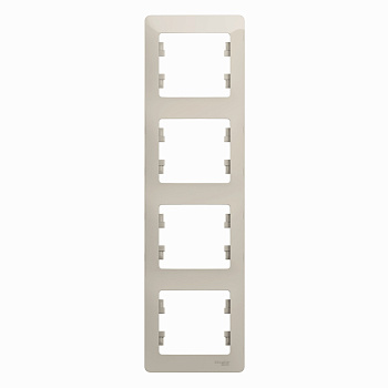 GLOSSA 4-постовая РАМКА, вертикальная, МОЛОЧНЫЙ