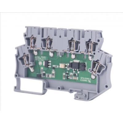 Клеммник 2-х ярусный с электронными компонентами (схема 15, 220VDC); WG-EKI-C-корпус MDB