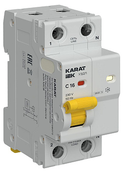 KARAT УЗДП c авт. выкл. 1P+N C 16A IEK KARAT УЗДП c авт. выкл. 1P+N C 16A IEK