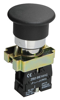 Кнопка управления LAY5-BC21 "Грибок" черная 1NO IEK