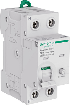 Systeme9 Авт. выкл. диф. тока (АВДТ) 1P+N B 20A 6kA 100мА Тип-A 230В