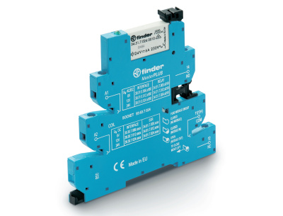 Интерфейсный модуль, электромеханическое реле, серия MasterPLUS; 1CO 6A; контакты AgNi; питание 24В AC/DC; категория защиты IP20; винтовые клеммы